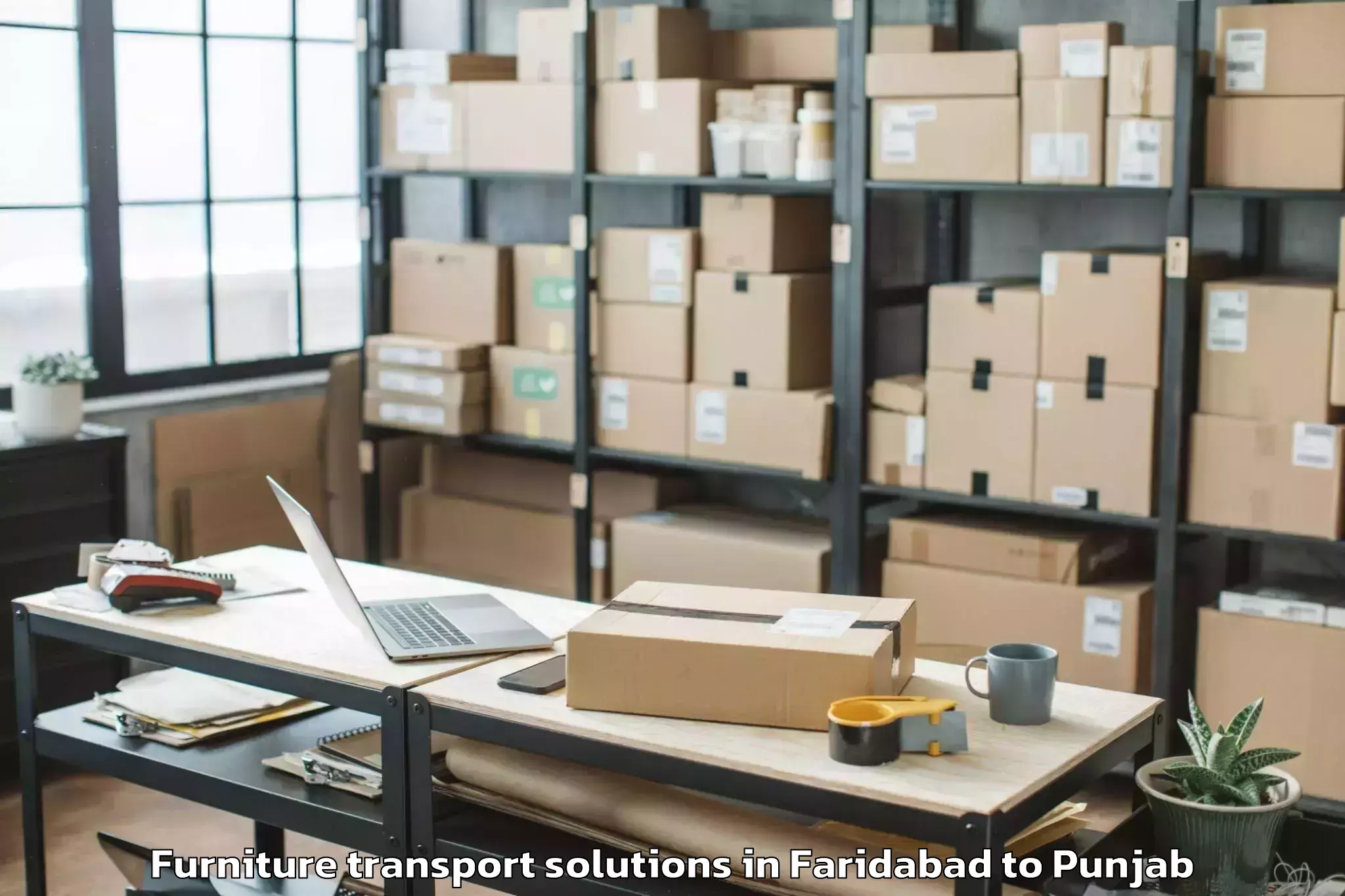 Efficient Faridabad to Dasuya Furniture Transport Solutions